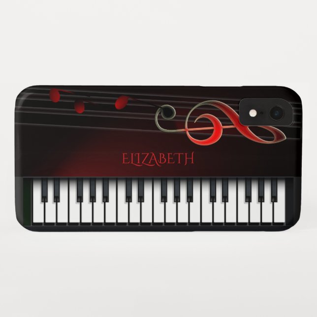 Funda De Case-Mate Para iPhone Piano Y Treble Clef (Reverso (horizontal))