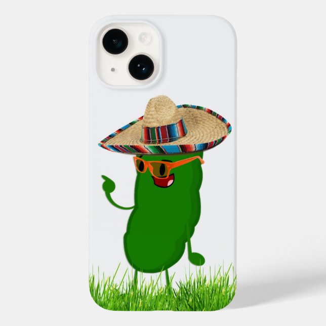 Funda De Case-Mate Para iPhone Pickle Perra Con Sombrero Mexicano (Reverso )