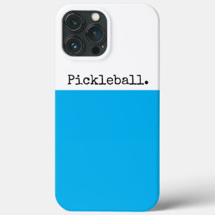 Funda Para iPhone 13 Pro Max PICKLEBALL Fun brillante cielo azul blanco bloque 