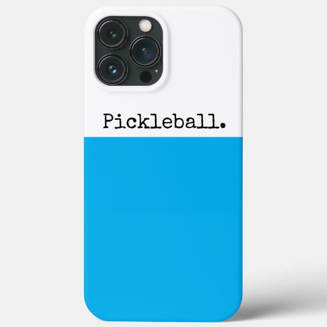 Funda De Case-Mate Para iPhone PICKLEBALL Fun brillante cielo azul blanco bloque  (Reverso )