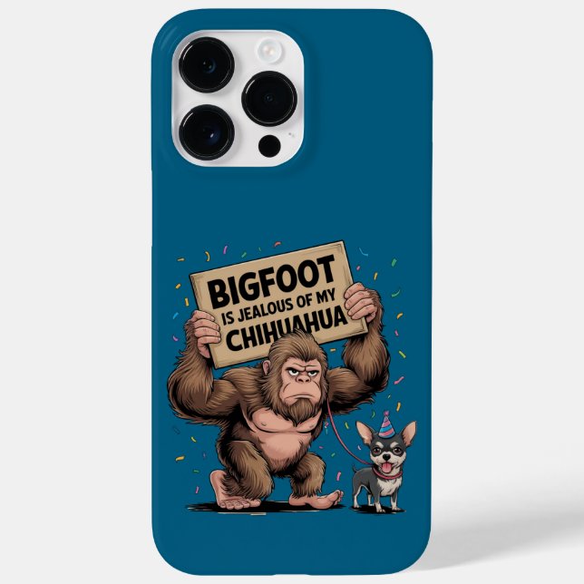Funda De Case-Mate Para iPhone Pie grande es celosa de mi Chihuahua (Reverso)