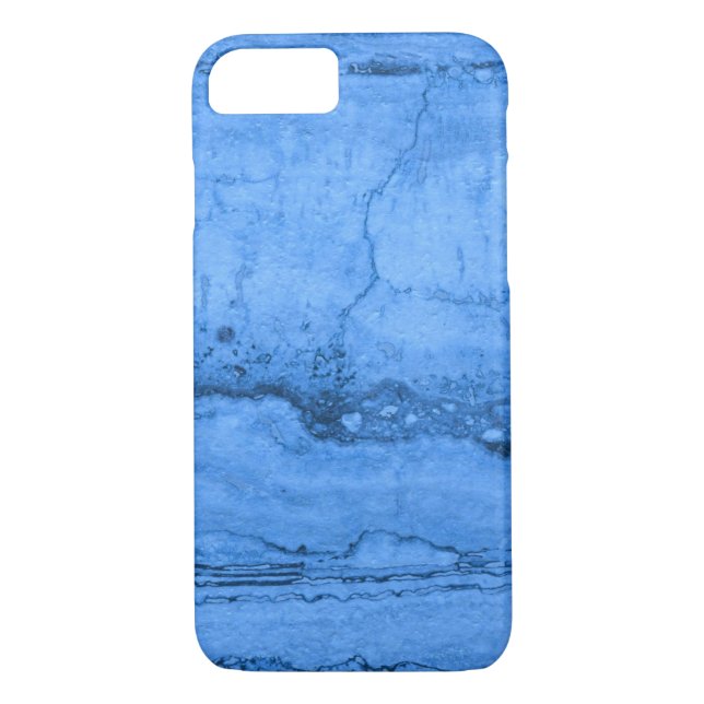 Funda De Case-Mate Para iPhone Piedra azul granito azul mármol azul (Reverso)