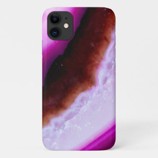 Funda Para iPhone 11 Piedra De Gema De Agato Púrpura Con Quartz