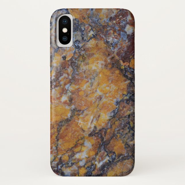 Funda De Case-Mate Para iPhone Piedra de mármol de Brown (Reverso)