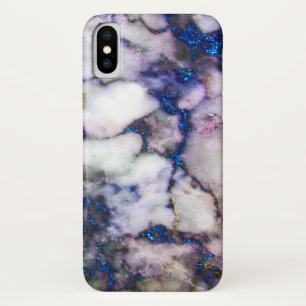 Funda Para iPhone X Piedra De Mármol En Colores Gris Y Rosa Blanco