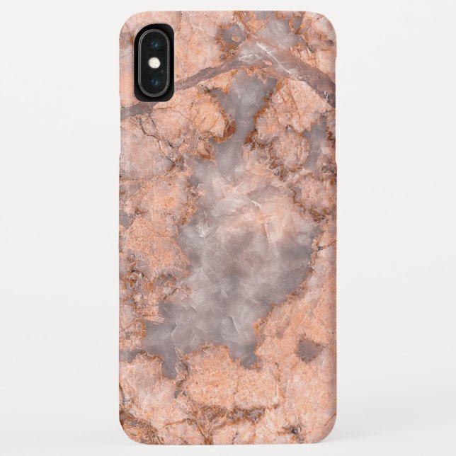 Funda De Case-Mate Para iPhone Piedra De Mármol Rosa Con Gris (Reverso)
