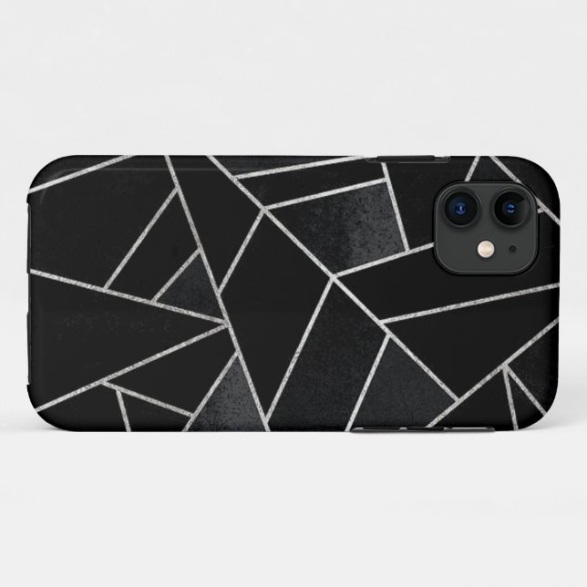 Funda De Case-Mate Para iPhone piedra dorada negra (Reverso (horizontal))