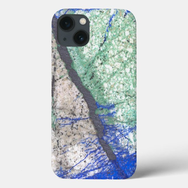 Funda De Case-Mate Para iPhone Piedra malachita azurita (Reverso)