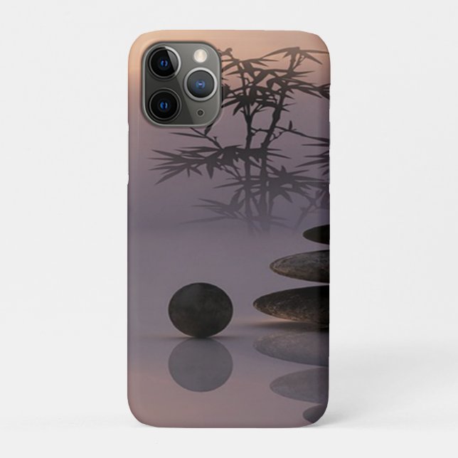 Funda De Case-Mate Para iPhone Piedras Zen, meditación (Reverso)