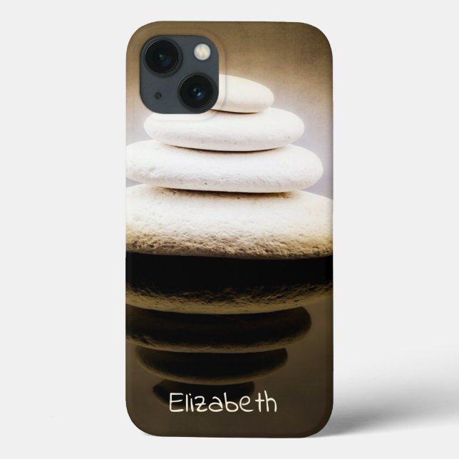 Funda De Case-Mate Para iPhone Piedras Zen, Meditación Fría (Reverso)