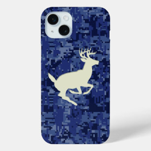 Funda Para iPhone 15 Mini Piel blanca en el fondo de un camo digital de la m