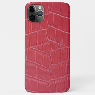 Funda Para iPhone 11 Pro Max Piel de cocodrilo rojo Imprimir