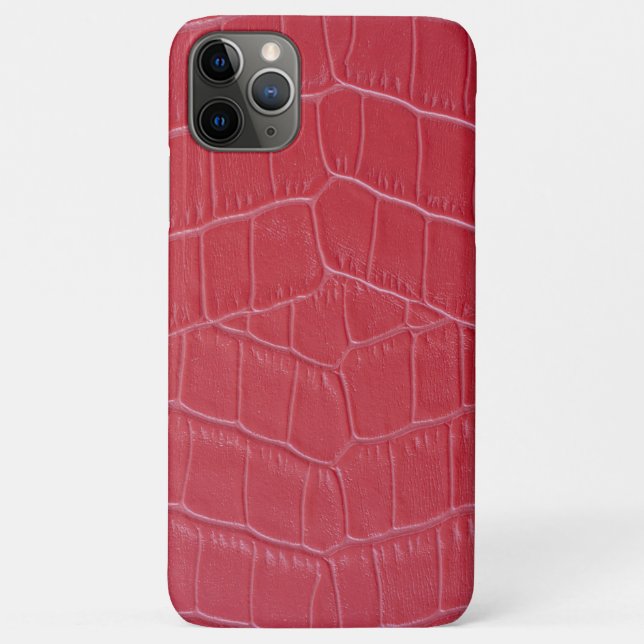 Funda De Case-Mate Para iPhone Piel de cocodrilo rojo Imprimir (Reverso)