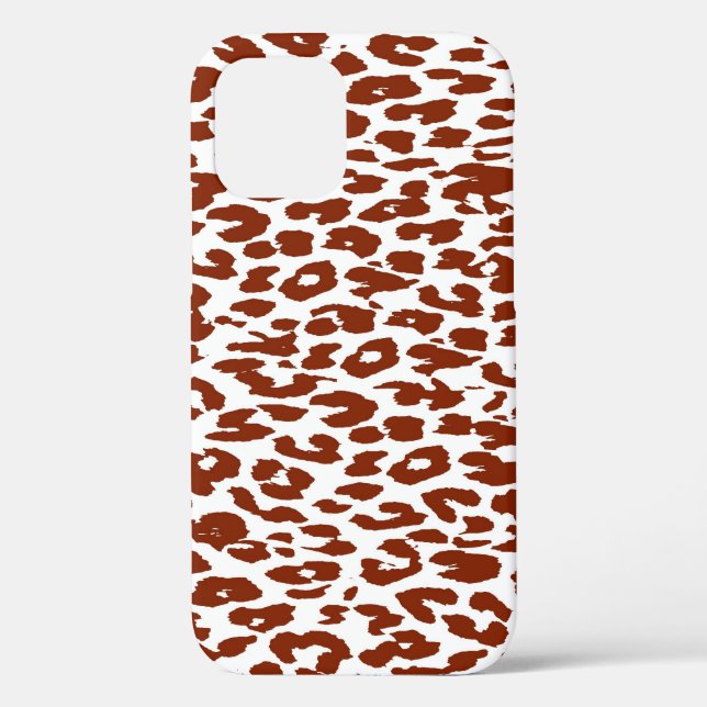 Funda De Case-Mate Para iPhone Piel de estampado de leopardo marrón (Reverso )