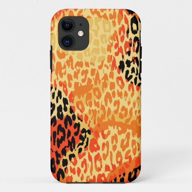 Funda De Case-Mate Para iPhone Piel de impresión animal retro del leopardo 3 (Reverso)
