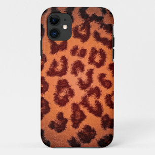 Funda Para iPhone 11 Piel de impresión de leopardo marrón