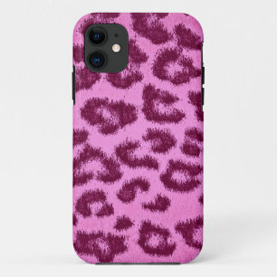 Funda Para iPhone 11 Piel de impresión de leopardo rosa