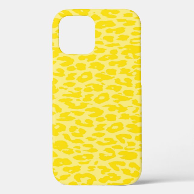 Funda De Case-Mate Para iPhone Piel de leopardo amarilla (Reverso )