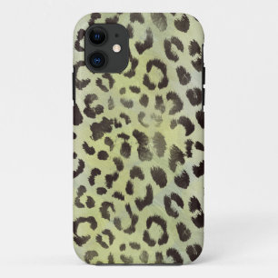 Funda Para iPhone 11 Piel de leopardo en verde lima mandarina