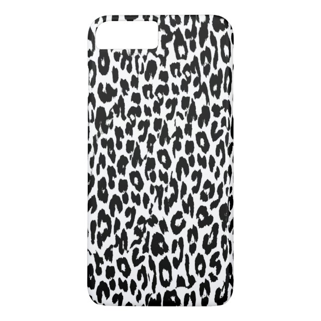 Funda De Case-Mate Para iPhone Piel de leopardo negro (Reverso)
