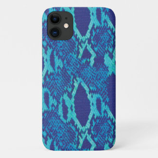 Funda Para iPhone 11 Piel de serpiente en diseño azul