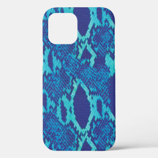 Funda Para iPhone 12 Piel de serpiente en estuche para iPhone Blue Fund