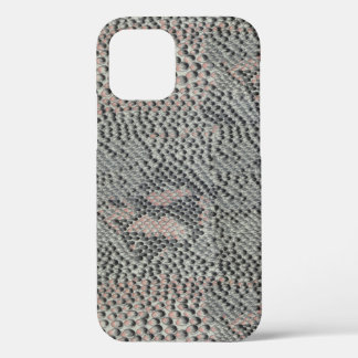 Funda Para iPhone 12 Piel de serpiente gris y rosa suave