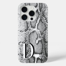 Piel de serpiente pitón blanca - Ricas Monogramas