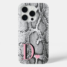 Piel de serpiente pitón blanca - Ricas Monogramas