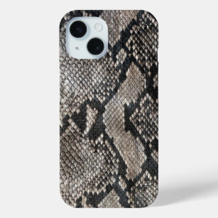Funda Para iPhone 15 Piel de serpiente Python - RICA Moda Elegante
