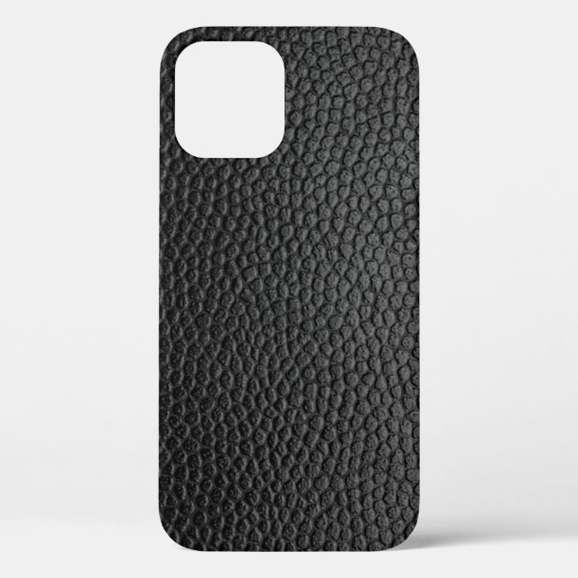 Funda De Case-Mate Para iPhone Piel de textura de piel negra (Reverso )