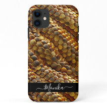 Piel dorada y purpurina de serpiente