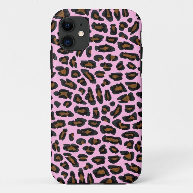 Funda De Case-Mate Para iPhone Piel rosada del leopardo (Reverso)