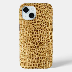 Funda Para iPhone 15 piel salvaje del cocodrilo del cuero del cocodrilo