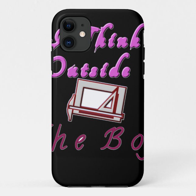 Funda De Case-Mate Para iPhone Pienso fuera de la caja: Diseño creativo (Reverso)