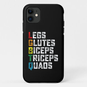 Funda Para iPhone 11 Piernas LGBTQ Glutes Biceps Triceps Quads Gimnasio