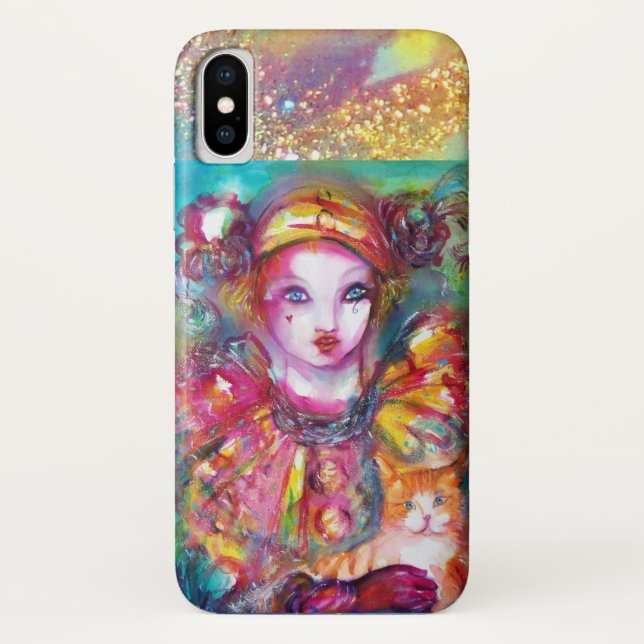 Funda De Case-Mate Para iPhone PIERO CON CAT Máscaras de Mascarada Veneciana (Reverso)