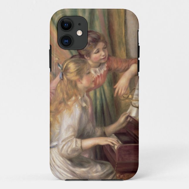 Funda De Case-Mate Para iPhone Pierre A Renoir| Jóvenes Chicas en el piano (Reverso)
