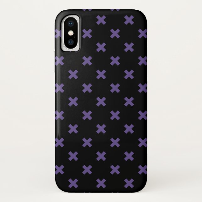 Funda De Case-Mate Para iPhone Pies cruzados ultravioletas sobre negro (Reverso)