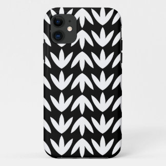 Funda Para iPhone 11 Pies de pájaro - Blanco sobre negro