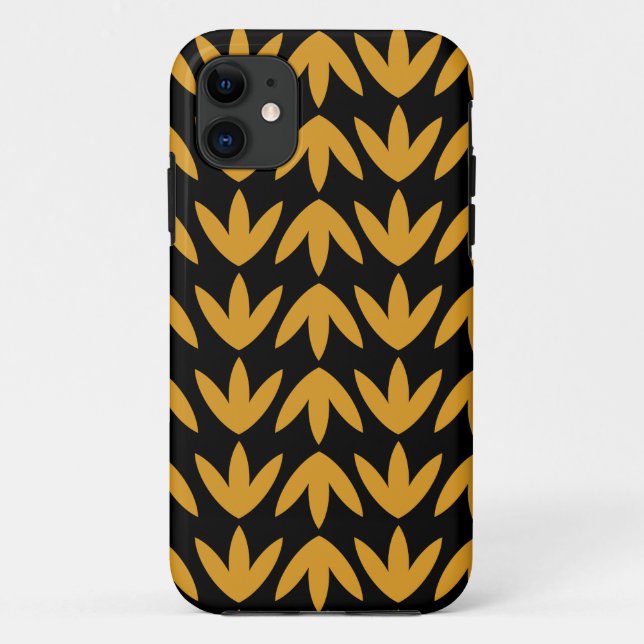Funda De Case-Mate Para iPhone Pies de pájaro - Dorado y negro.pdf (Reverso)