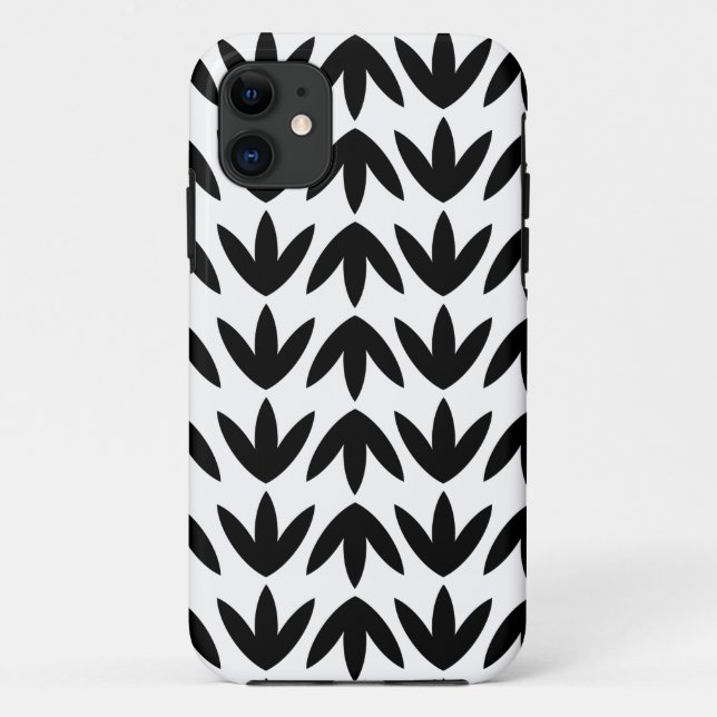 Funda De Case-Mate Para iPhone Pies de pájaro - Negro sobre blanco (Reverso)