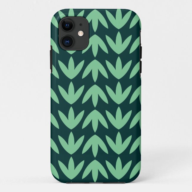 Funda De Case-Mate Para iPhone Pies de pájaro - tonos verdes 05.pdf (Reverso)