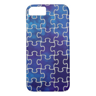 Funda Para iPhone 8/7 piezas de rompecabezas azules