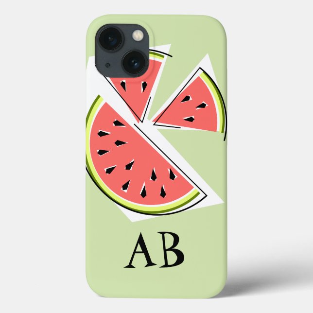 Funda De Case-Mate Para iPhone Piezas de sandía estuche para iPad verde 'Monogram (Reverso)