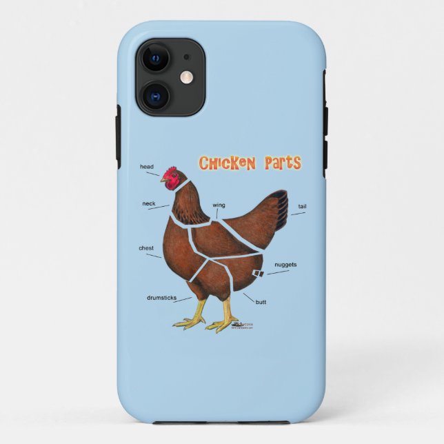 Funda De Case-Mate Para iPhone Piezas del pollo (Reverso)