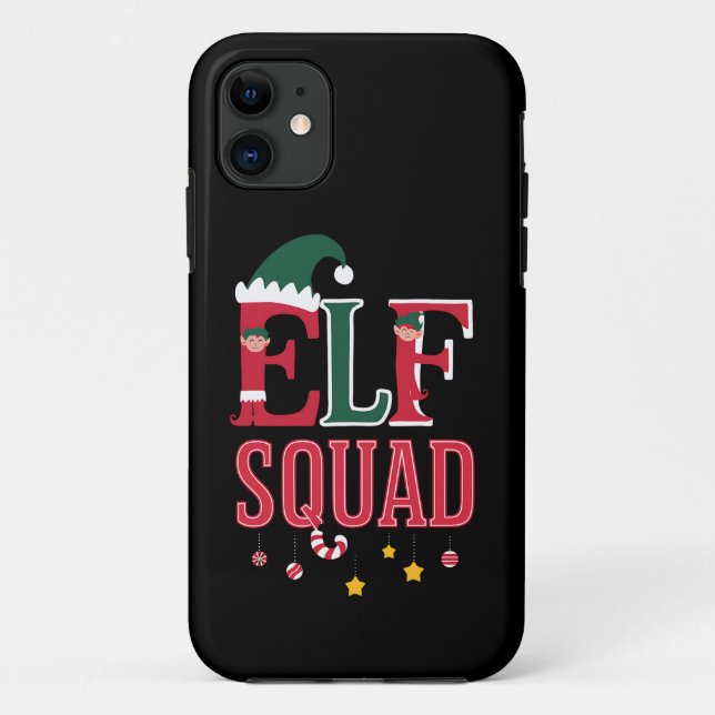 Funda De Case-Mate Para iPhone Pijamas Navideñas Emparentadas con el Equipo de Du (Reverso)