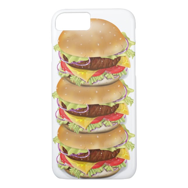 Funda De Case-Mate Para iPhone Pila de hamburguesas o hamburguesas de queso (Reverso)