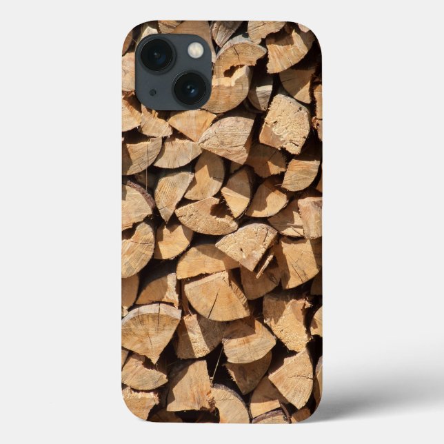 Funda De Case-Mate Para iPhone Pila De Madera (Reverso)