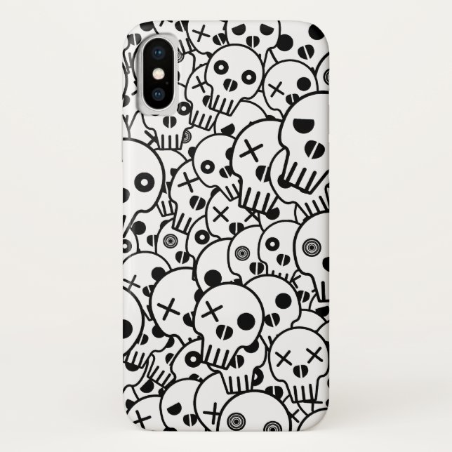 Funda De Case-Mate Para iPhone Pila del cráneo (Reverso)
